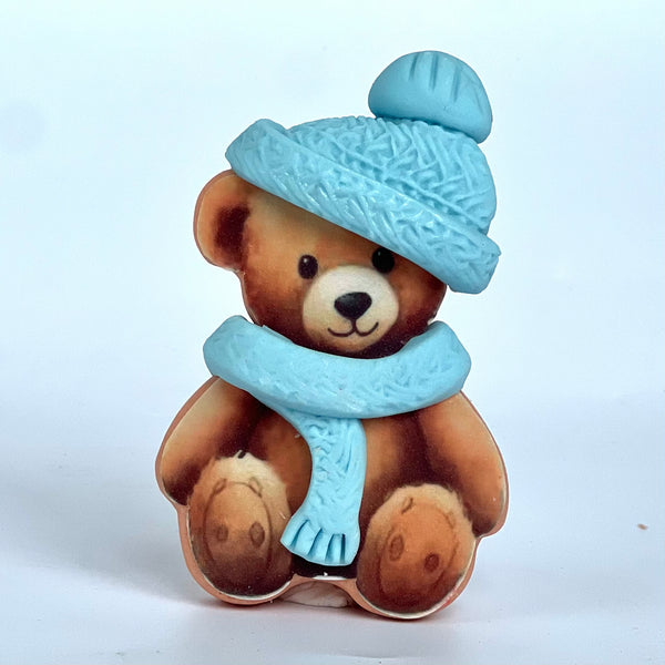 2 Christmas Bears Blue