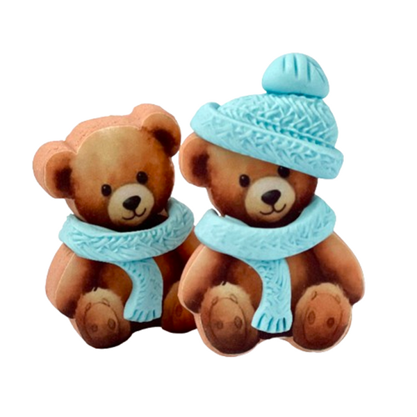 2 Christmas Bears Blue / TSET3030